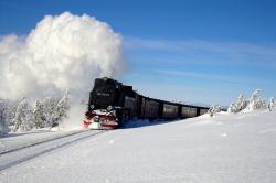 Brockenbahn, Dampflok, Winter