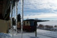 Winter, Triebwagen HSB, Stiege